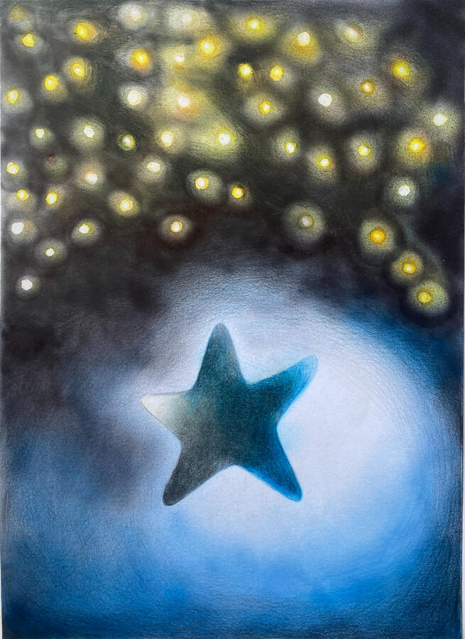 Colour pencils and markers on paper