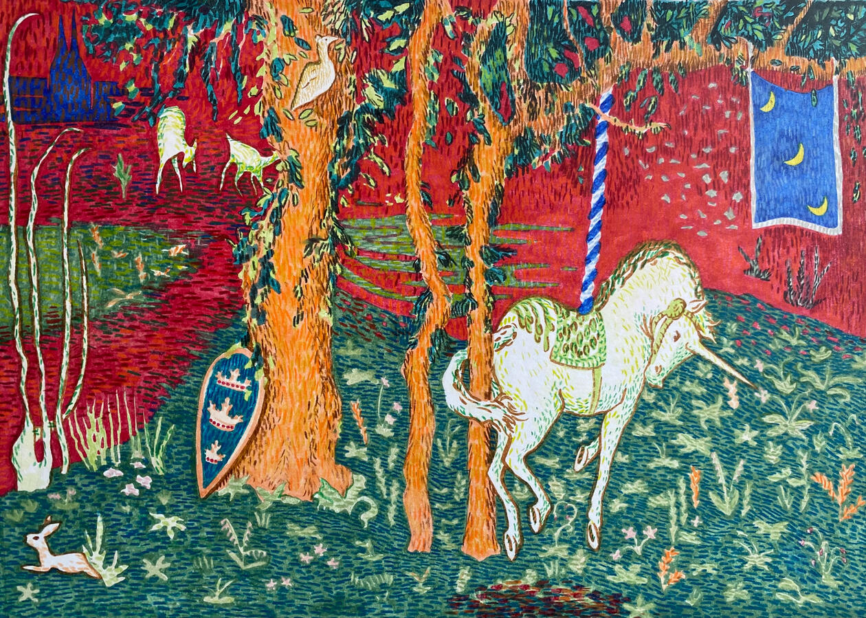 markers and colour pencils on paper